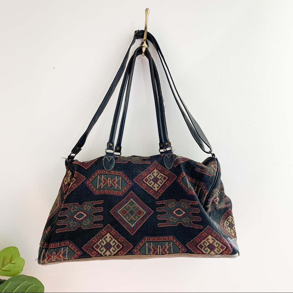 Vintage Gitano Southwestern Boho Large Travel Bag - Picture 2 of 14